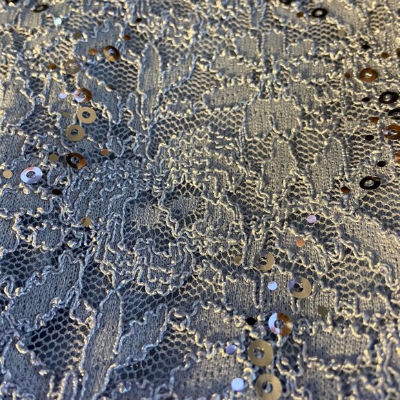 **Alex Evenings** Women's Tea Length Sequin Mock Dress 14P - Picture 4 of 6